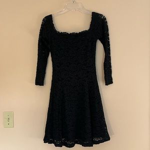 Laundry by Shelli Segal Off the Shoulder Black Lace Mini Dress Size 4